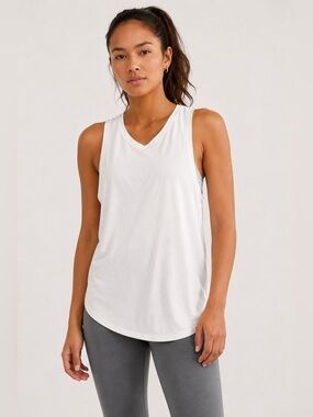 Lululemon Open Back Tank Top White
